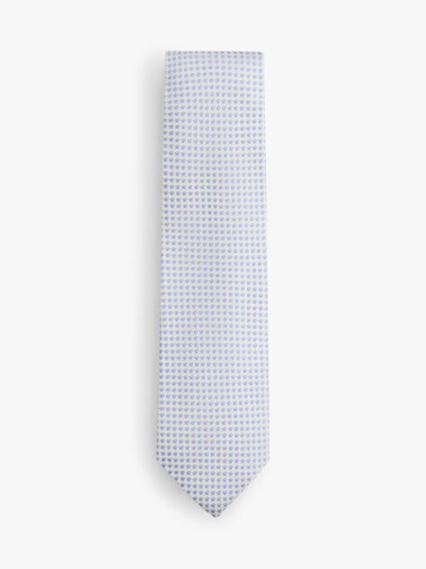Multi Pure Silk Jacquard Micro Geometric Tie  Men