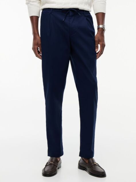 Blue Performance Harlem Tapered Twill Trousers  Men