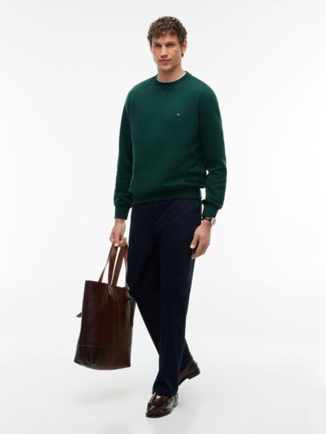 Green Essential Fleece Sweatshirt  Men