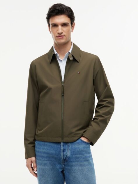 Green Packable Water Repellent Zip-Thru Ivy Jacket  Men