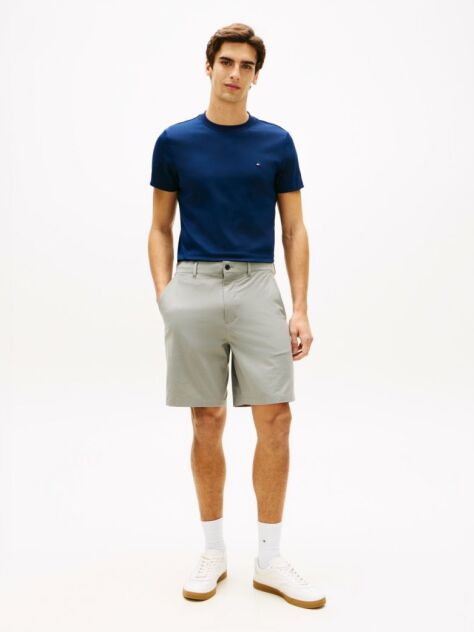 Grey Dover Flag Embroidery 8" Inseam Chino Bermuda Shorts  Men