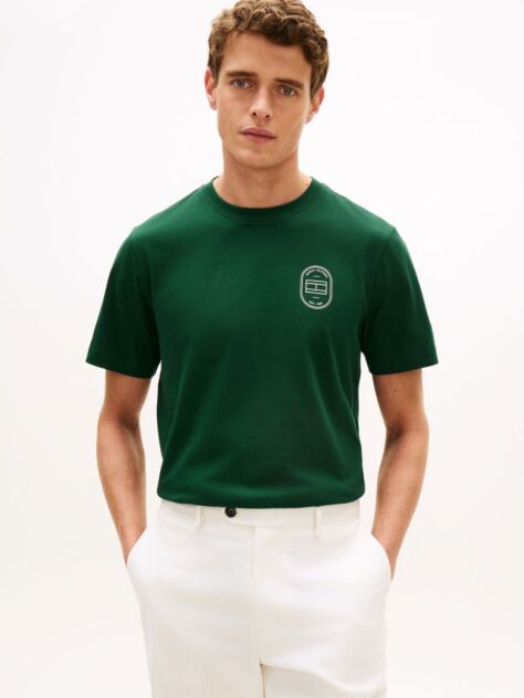 Green Logo Crew Neck T-Shirt  Men