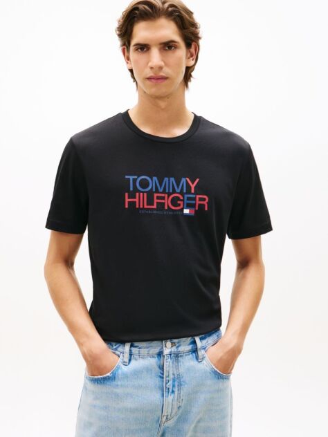 Μαύρο T-Shirt Με Λογότυπο Και Γραφικό Σχέδιο  Άνδρες