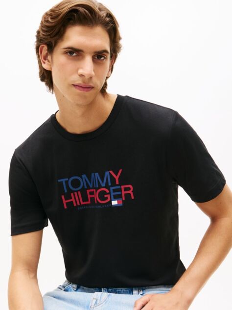 Μαύρο T-Shirt Με Λογότυπο Και Γραφικό Σχέδιο  Άνδρες