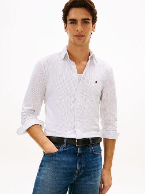 White TH Flex Slim Fit Button-Down Shirt  Men