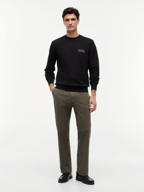 Black Logo Embroidery Terry Sweatshirt  Men