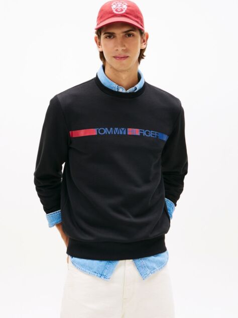 Black Logo Terry Sweatshirt  Men