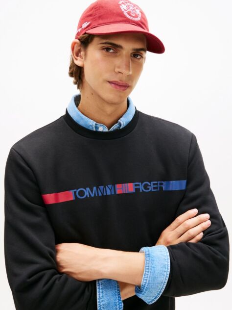 Black Logo Terry Sweatshirt  Men