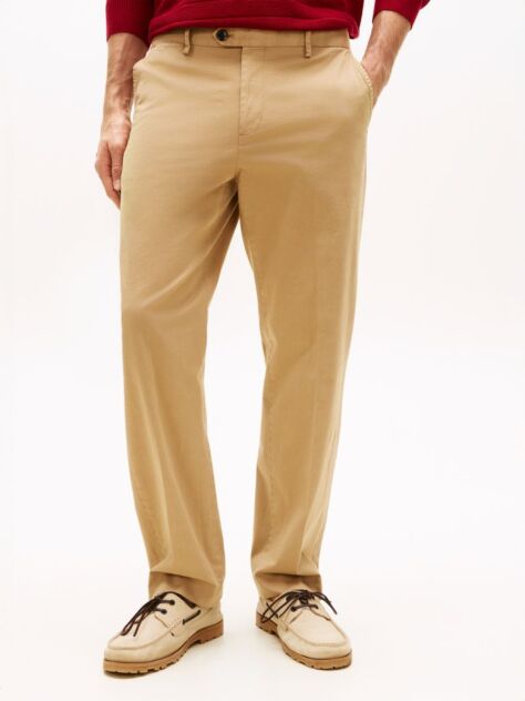 Beige Smart Casual Washed Regular Trousers  Men