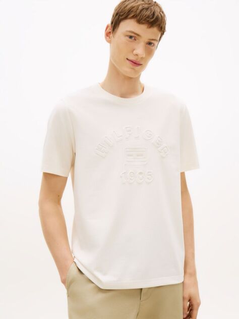 White Classic Tonal Logo T-Shirt  Men