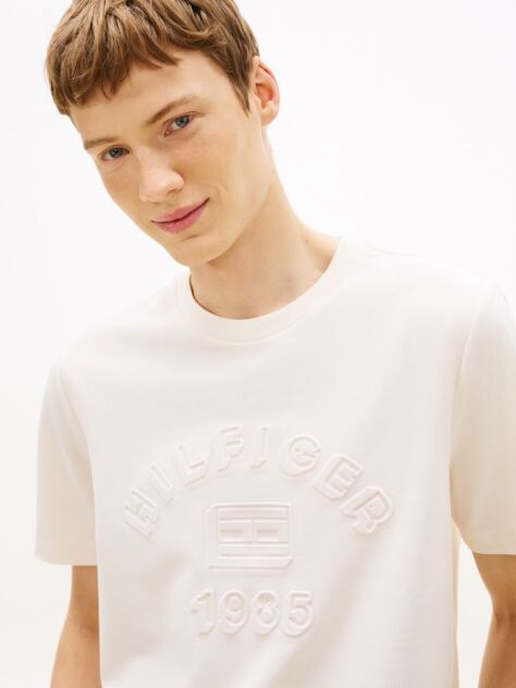 White Classic Tonal Logo T-Shirt  Men