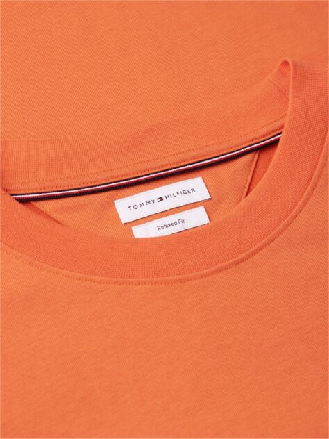 Orange Mixed Texture T-Shirt  Men