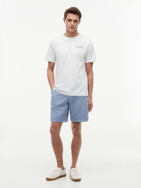 White Back Graphic Jersey Crew Neck T-Shirt  Men