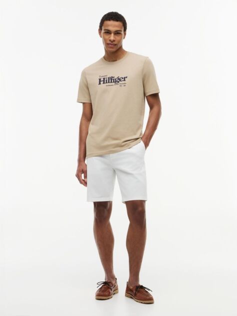 Beige Logo Graphic Jersey T-Shirt  Men