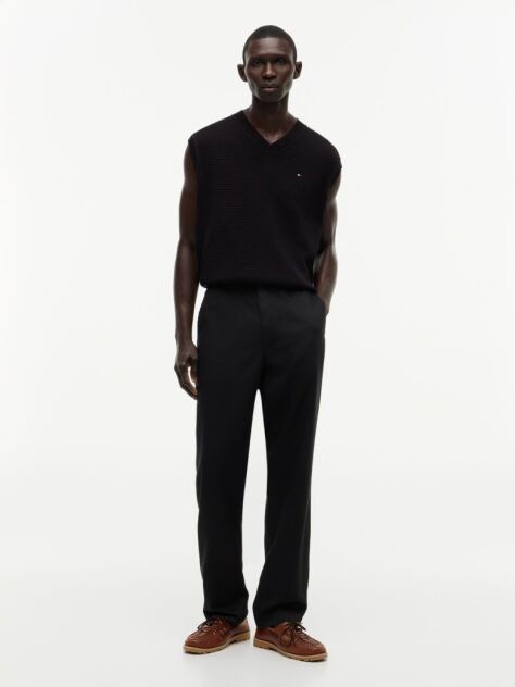 Black Dover Elasticated Regular Twill Chinos  Men