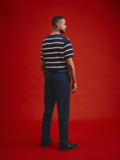 Blue Dover Elasticated Regular Twill Chinos  Men