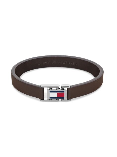 Brown Hardware Logo Recycled Bracelet  Men