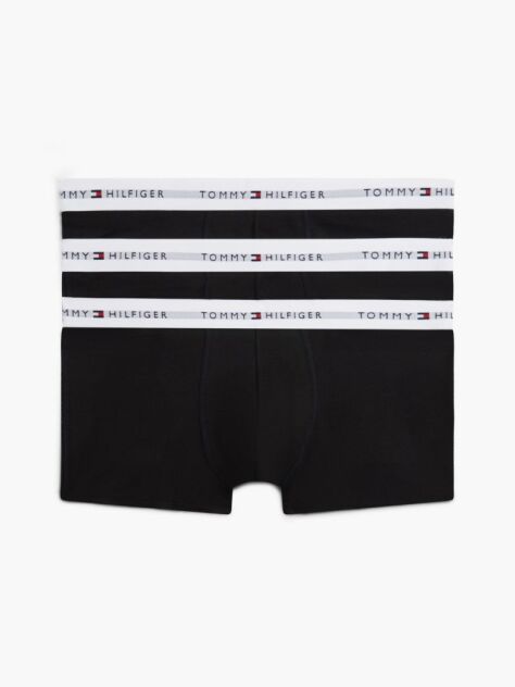 Black 3-Pack Signature Waistband Low Rise Trunks  Men