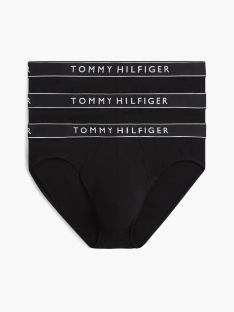 Black 3-Pack Essential Logo Waistband Briefs  Men