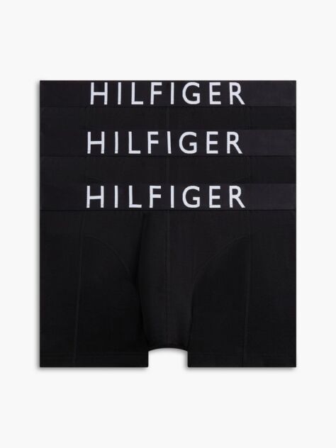 Black 3-Pack Logo Waistband Trunks  Men