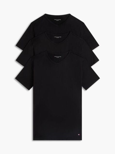 Black 3-Pack Premium Essential V-Neck Lounge T-Shirts  Men