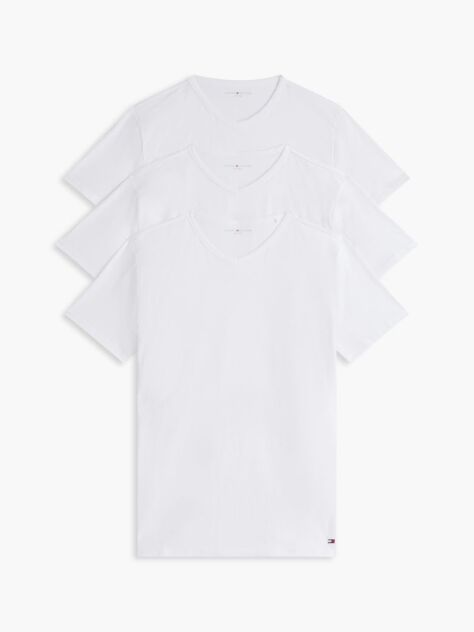 White 3-Pack Premium Essential V-Neck Lounge T-Shirts  Men