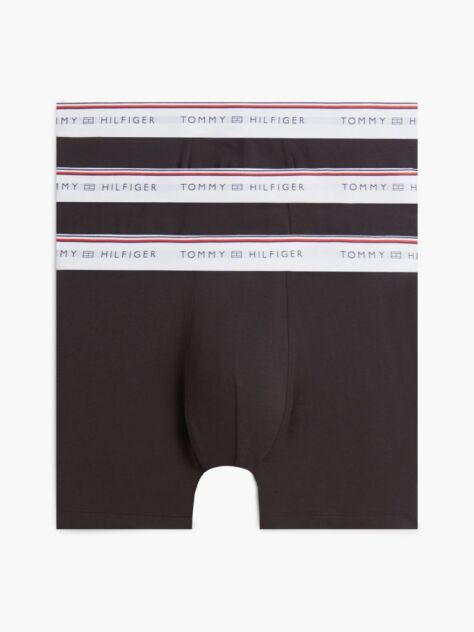 Black 3-Pack Global Stripe Waistband Boxer Briefs  Men