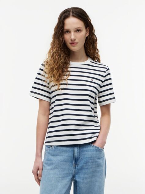 Multi Interlock Knit Boxy T-Shirt  Women