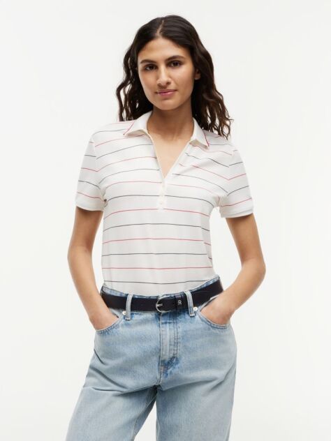 Multi Regular Fit Pique Henley Polo Shirt  Women