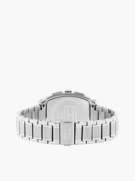 Blue Square Blue Dial Chain-Link Strap Watch  Men