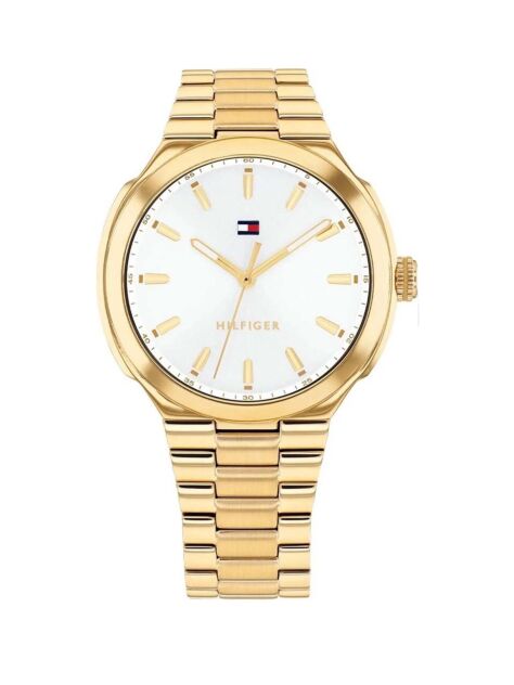 White Ionic Gold-Plated White Dial Bracelet Watch  Women