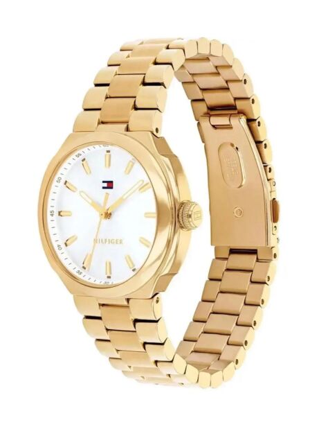 White Ionic Gold-Plated White Dial Bracelet Watch  Women