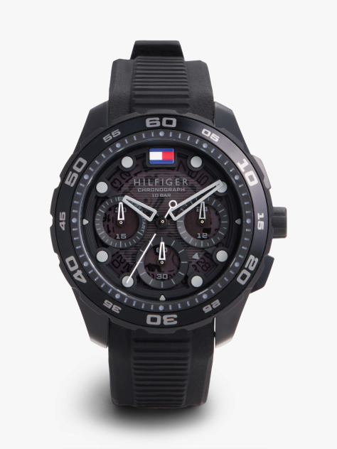 Black Black Silicone Strap Watch  Men