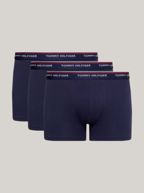 Blue 3-Pack Stretch Cotton Trunks  Men
