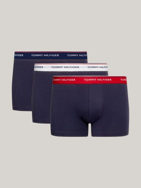 Blue 3-Pack Stretch Cotton Trunks  Men