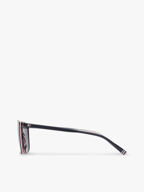 Blue Signature Tip Square Sunglasses  Men