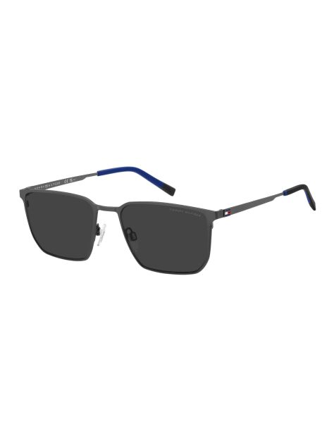 Black Modern Preppy Square Sunglasses  Men