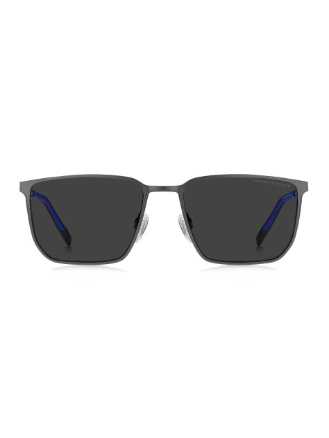 Black Modern Preppy Square Sunglasses  Men