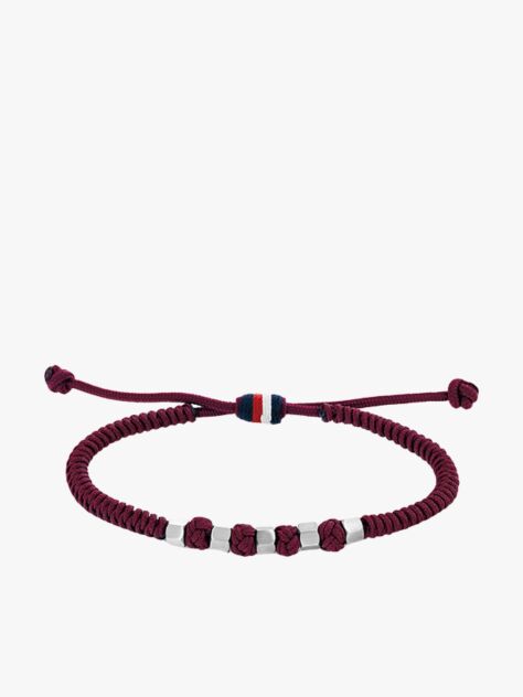 Red Red Adjustable Sliding Knot Bracelet  Men