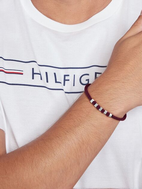 Red Red Adjustable Sliding Knot Bracelet  Men