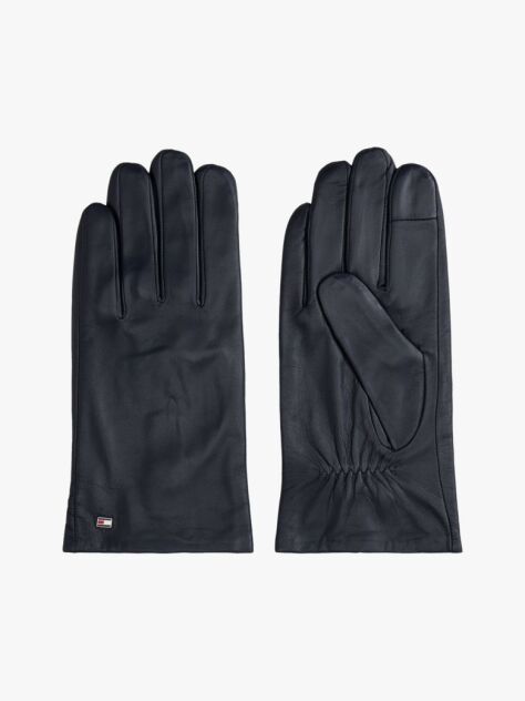Blue Essential Enamel Flag Leather Gloves  Men