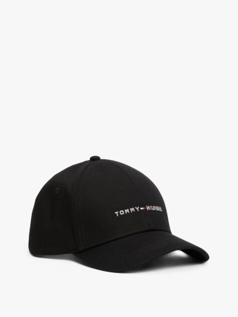 Black Logo Embroidery Baseball Cap  Men