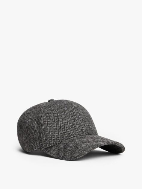 Grey TH Flag Herringbone Six Panel Cap  Men
