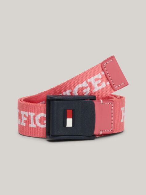 Pink Kids' Slide Buckle Webbing Belt  Kids Unisex