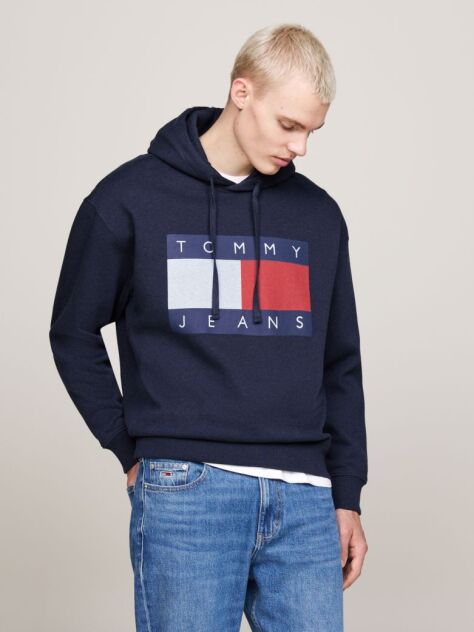 Μπλε Άνετο Hoody Με Σημαία Tommy  Άνδρες