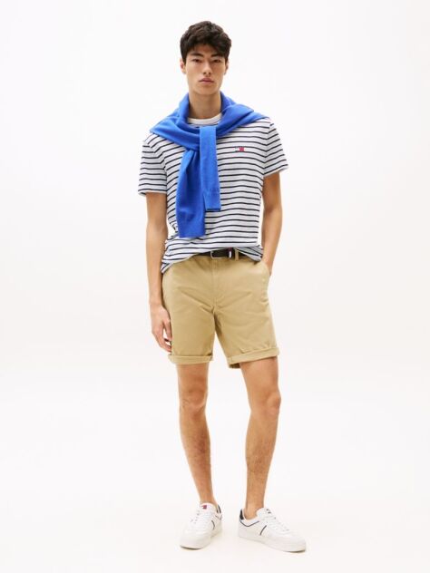 Beige Scanton Slim Chino Bermuda Shorts  Men