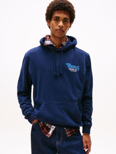 Blue Logo Terry Hoody  Men