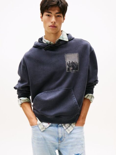 Μαύρο 90s Hoody Με Σχέδιο  Άνδρες