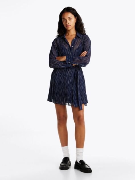 Multi Star Print Mini Shirt Dress  Women