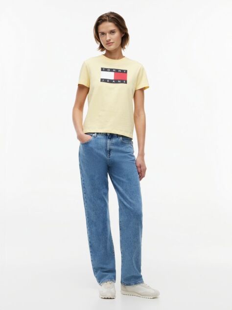 Κίτρινο T-Shirt Με Tonal Σημαιάκι  Γυναίκες